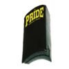 Pride focus in black with a yellow Pride logo