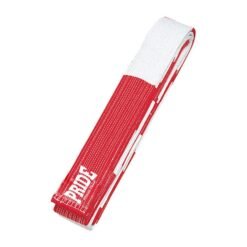 Karate/judo belt 6th day red/white colour