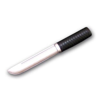 Gray rubber knife Dax with a black handle