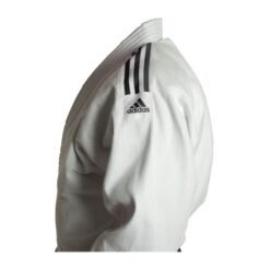 Judoanzug Club gi Adidas weiß mit schwarzen Streifen