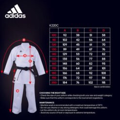tabela velikost adidas K220