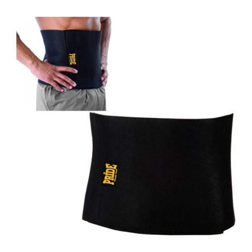 Weight loss belt Pride black with a yellow logo