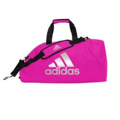 Sporttasche - Rucksack PU 3 in 1 Adidas rosa mit silbernem Logo
