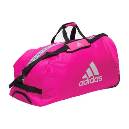 Športna torba s kolesi Adidas pink srebrna