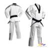 Taekwondo-Kimono WT ADI-FLEX 3 Adidas weiß mit schwarzem Streifen