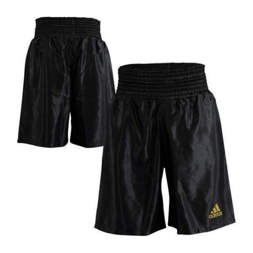 Multi-Box-Shorts Adidas schwarz mit goldenem Logo