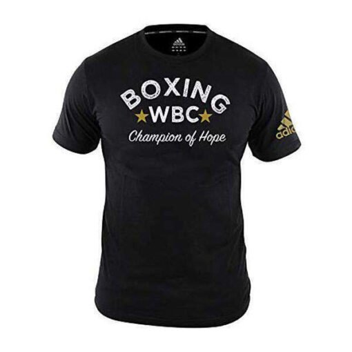 Box-T-Shirt WBC Kurzarm Adidas Schwarz