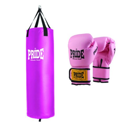 Otroški boks set vreča in rokavice pink