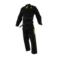 BJJ Kimono GI Contest 2.0 Adidas schwarz mit gelben Streifen