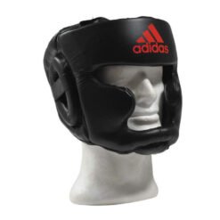 Boxing Full Protection Head guard Adidas black with red logo