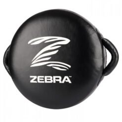 Professioneller runder Fokus Handpratzer Zebra schwarzes Leder mit großem Logo