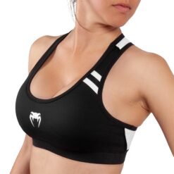 Damen Sport-BH Power 2.0 Venum schwarz mit weißem Logo