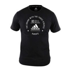 Karate T-shirt Adidas schwarz mit der Aufschrift Karate