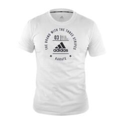 Karate T-shirt Adidas Weiß mit der Aufschrift Karate