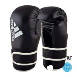 Point fight Wako ITF gloves Adidas black with white logo