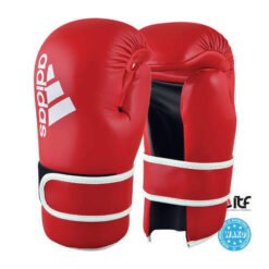 Point fight Wako Itf rokavice rdeče Adidas z belim logotipom