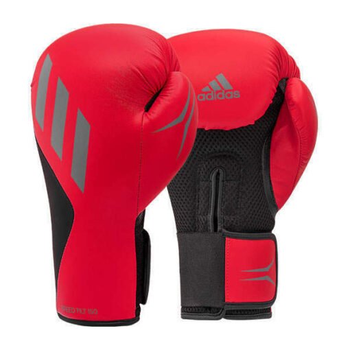 Boxhandschuhe Tilt 150 Adidas rot mit silbernem Logo