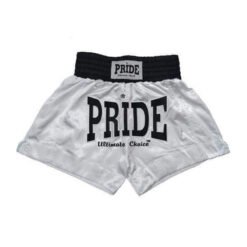 Kickboxing und Thaiboxen Shorts Pride Weiß/Schwarz