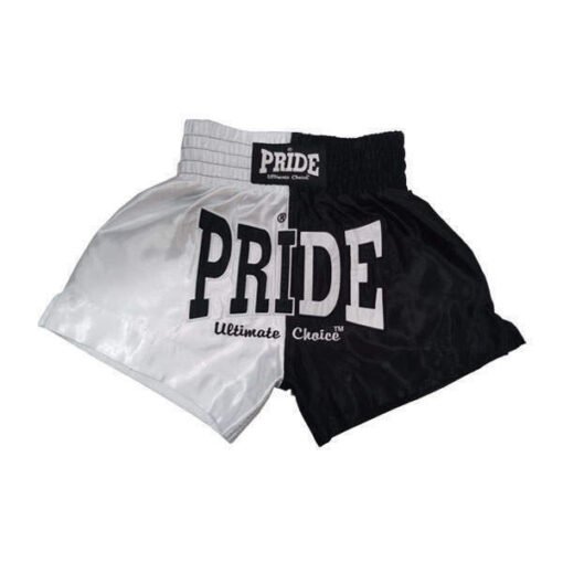 Kickboxen und Thaiboxen Shorts Pride Weiß/Schwarz