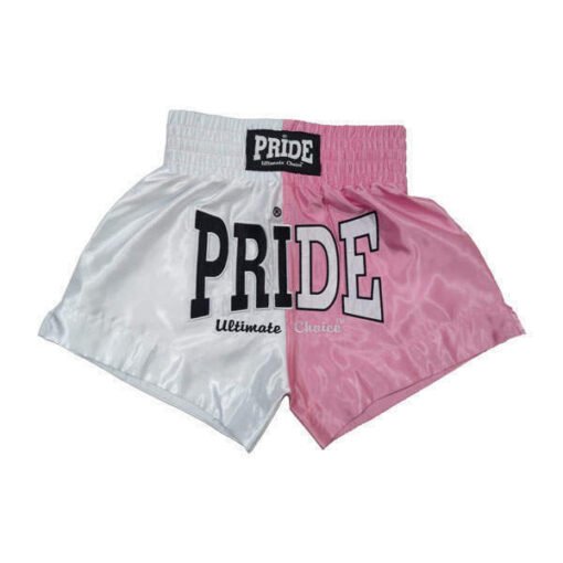 Kickboxen und Thaiboxen Shorts Pride Weiß/Rosa