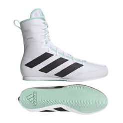 Boxing Shoes Box Hog 3 Adidas white with black stripe
