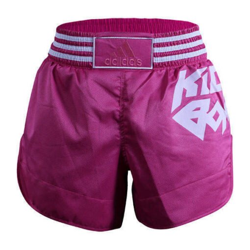 Hlačke za kickboksing Adidas roza bele