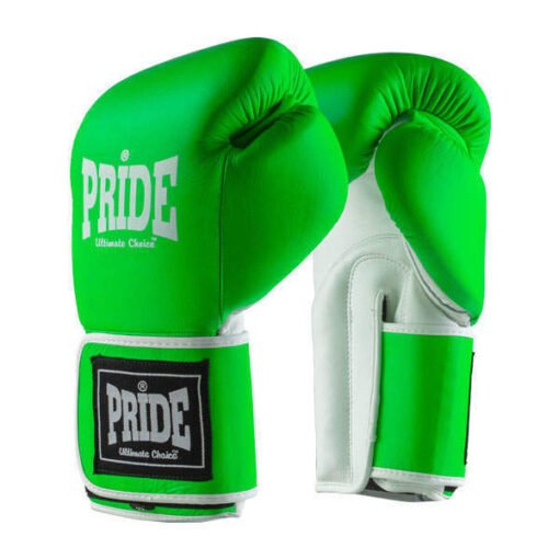 Pro boxing sparring gloves Thai Pro7 Pride green white