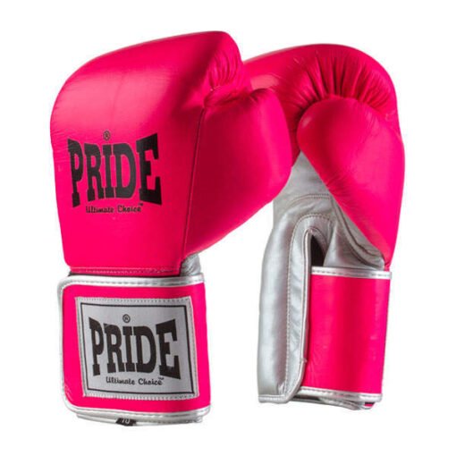 Profesionalne boksarske rokavice Pride roza srebrne