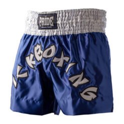 Professional kickboxing shorts Pride blue with a white inscription