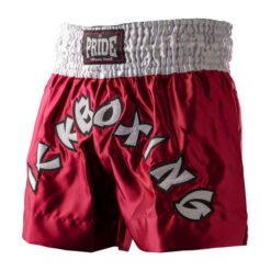 Professionelle Kickbox-Shorts Pride rot mit weißer Aufschrift