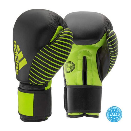 Rokavice za kickboxing Wako Adidas črne-zelena