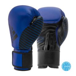 Kickboxing Wettkampfhandschuhe Leder WAKO Adidas Blau