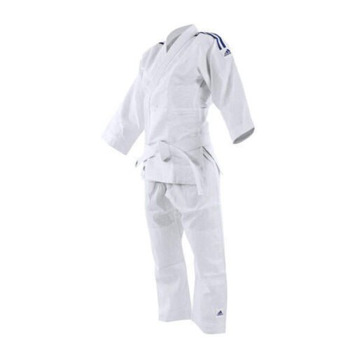 Judo kimono Response Adidas 250g bela s črnimi črtami
