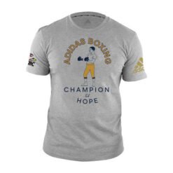 Box-T-Shirt WBC Kurzarm Adidas grau mit Aufschrift