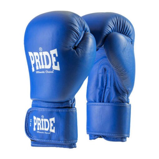 Kickboxing handschuhe Leder Pride blau