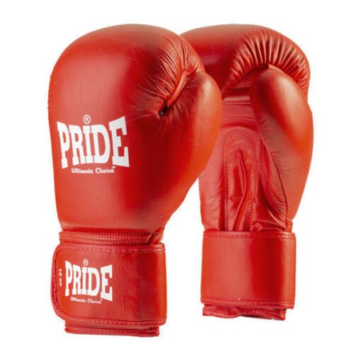 Kickboxing gloves leather Pride red