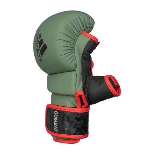 MMA sparring rokavice combat 50 Adidas vojaško zelene barve